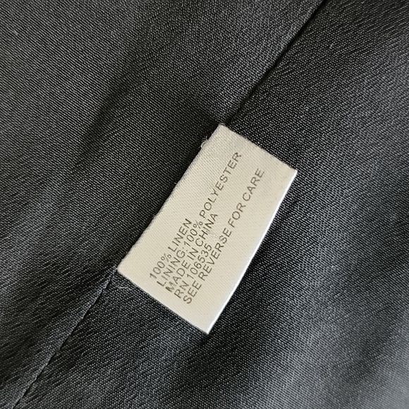 Central park west new york black 100% linen Moto jacket - Picture 5 of 9
